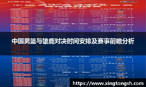 中国男篮与雄鹿对决时间安排及赛事前瞻分析